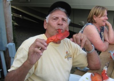 He really loves lobster!
